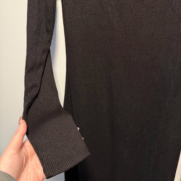 Gap BodyCon Knit Black Mock Neck Maxi Dress Small Tall - Picture 3 of 4